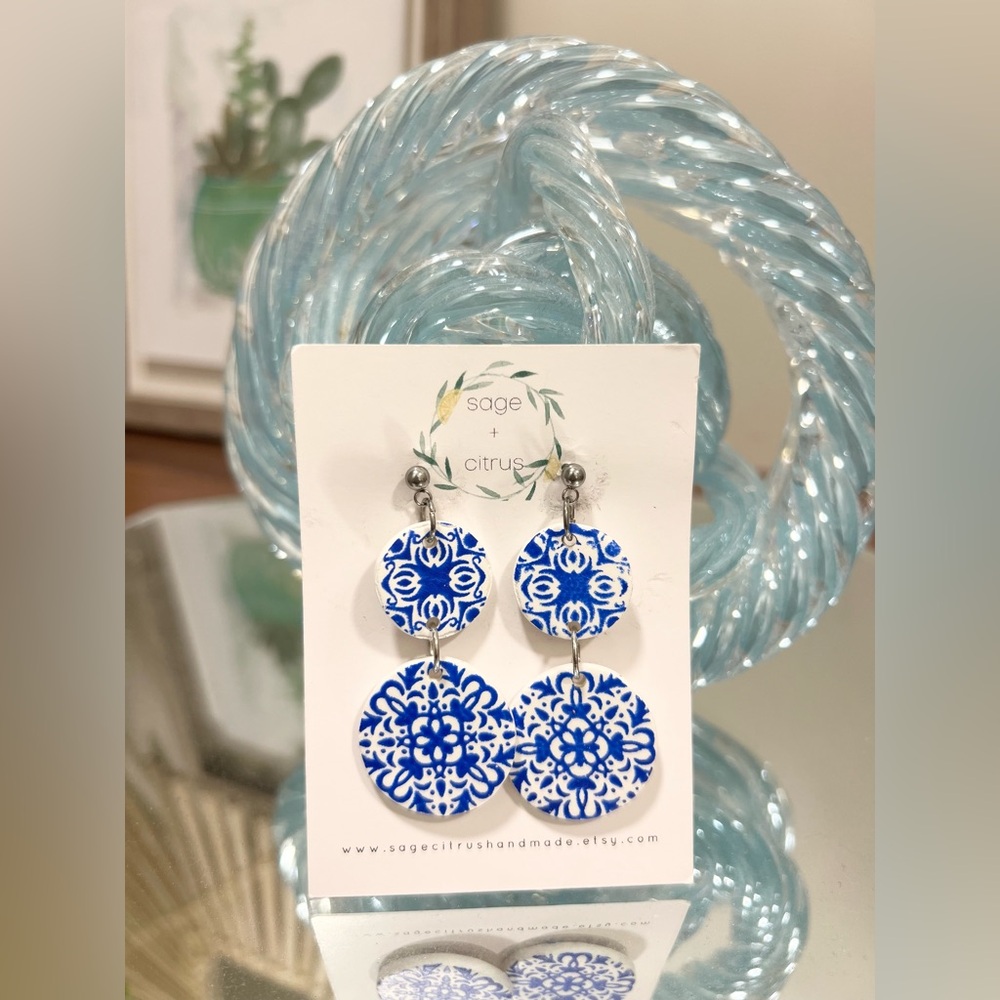 Sage + Citrus earrings